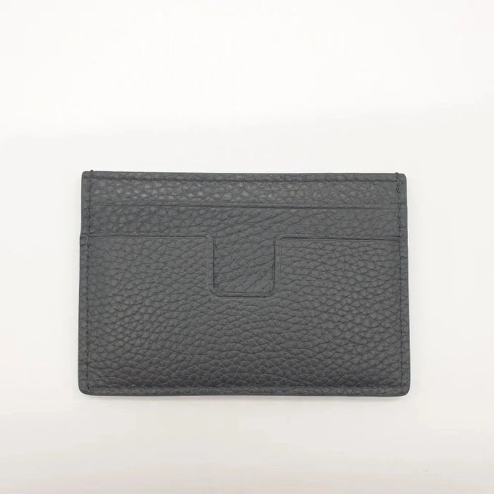 Tom Ford T line black leather wallet cardholder card case Amex